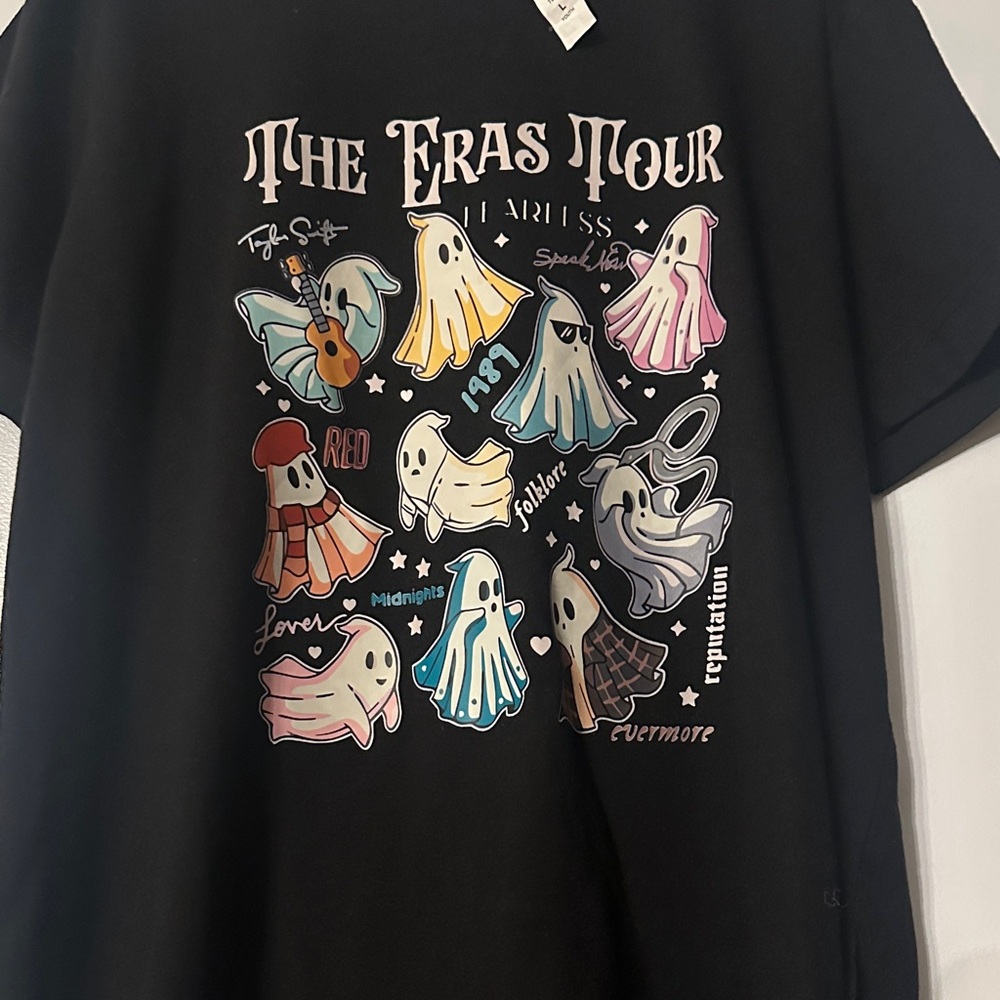 Taylor Swift The Eras Tour Halloween  Black Graphic Kids T-Shirt